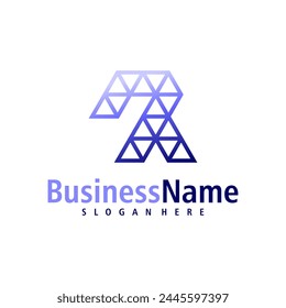 Letter R logo design vector. Creative Initial R logo concepts template