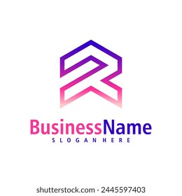 Letter R logo design vector. Creative Initial R logo concepts template