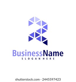 Letter R logo design vector. Creative Initial R logo concepts template