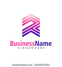 Letter R logo design vector. Creative Initial R logo concepts template