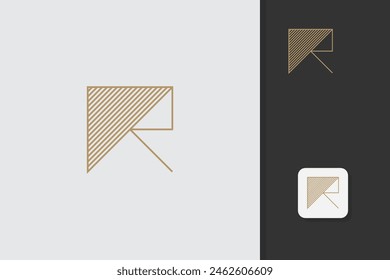 Plantilla de Vector de diseño de logotipo r