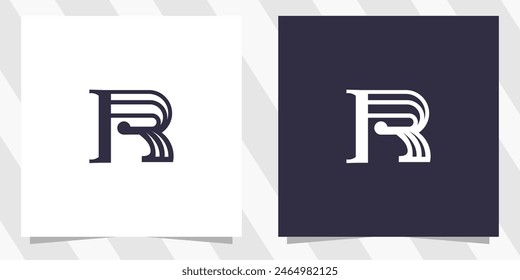 letter r logo design vector