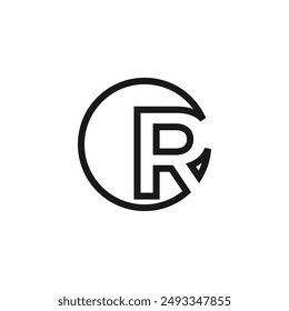 Letter R logo design vector with universal form and creative idea icon