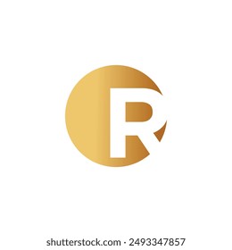 Letter R logo design vector with universal form and creative idea icon