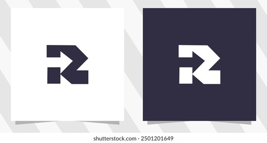 letter r logo design vector