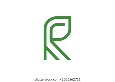 Letter R logo design vector.