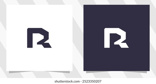 letter r logo design vector