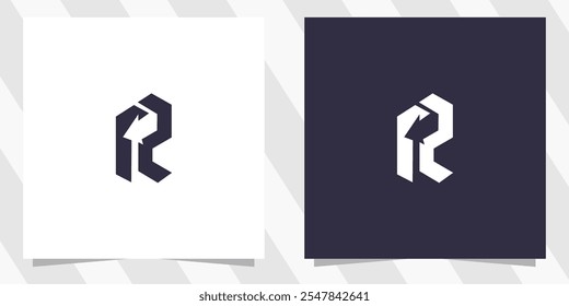 letter r logo design vector