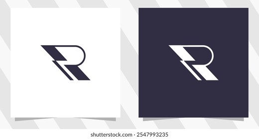 Buchstabe r Logo-Design-Vektor