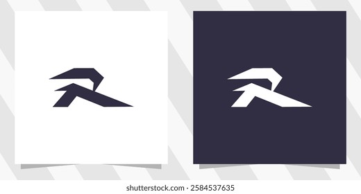 letter r logo design vector