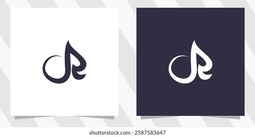 letter r logo design vector