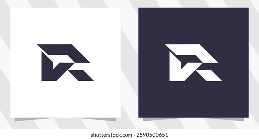 letter r logo design vector