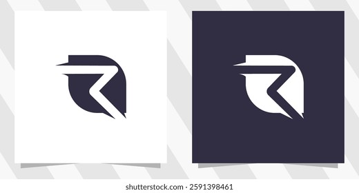 letter r logo design vector