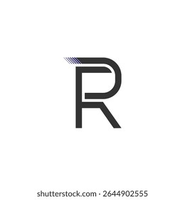 Letter R logo design vector on white backgrond.