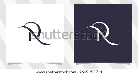 letter r logo design vector