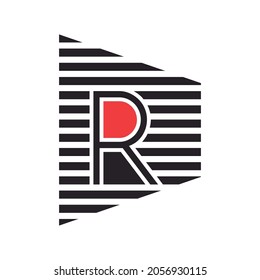 Letter R logo Designing with unique shape