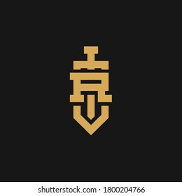 Letter R logo with flag. creative minimal monogram symbol. Universal elegant vector sign design. Premium business logotype. Graphic alphabet symbol for corporate business identity