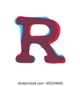 Letter R logo formed by colorful overlay technique. Letter font style vector illustration, vector element for application icon, t-shirt or card, number, counting, count