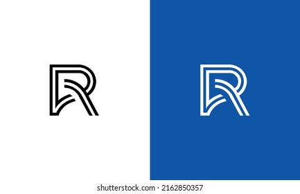 Letter R Logo Icon Abstract Modern Design