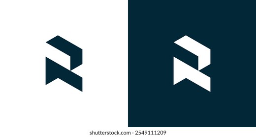 Letter R logo icon abstract design template elements, R logo simple.