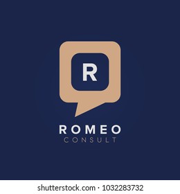 letter R Logo Icon. Consulting agency logo template