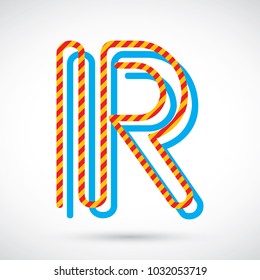 Letter R logo icon design template elements