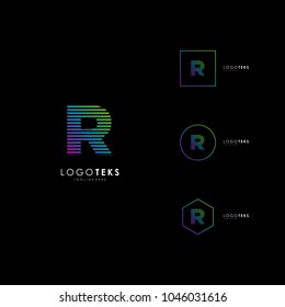 Letter R logo icon design template elements