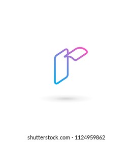 Letter R logo icon design template elements