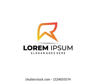 Letter R logo icon design template elements