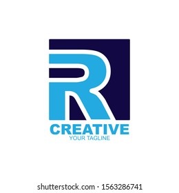 Letter R logo icon design template elements
