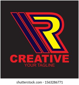 Letter R logo icon design template elements
