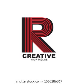 Letter R logo icon design template elements
