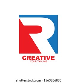Letter R logo icon design template elements
