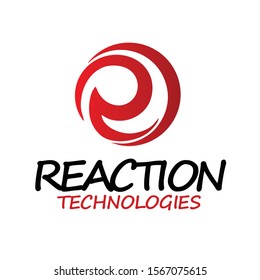 letter R logo icon. design symbol circle color red