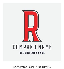 Letter R logo icon design template elements