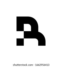 Logo de la letra R. Diseño de iconos. Elementos de plantilla - signo vectorial