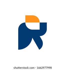Logo de la letra R. Diseño de iconos. Elementos de plantilla - signo vectorial