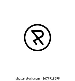 Letter R logo icon design template elements