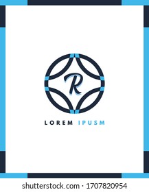 Letter R logo icon design template elements. Vector color sign.
