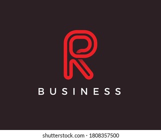 Letter R logo icon design template elements