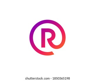 Letter R logo icon design template elements