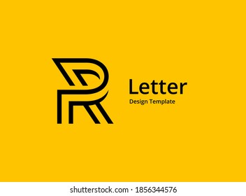 Letter R logo icon design template elements