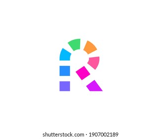 Design-Vorlagenelemente des Logos Buchstabe R