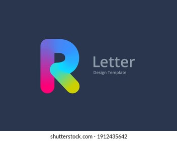 Letter R logo icon design template elements