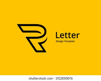 Letter R logo icon design template elements