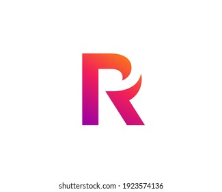 Letter R logo icon design template elements