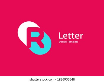 Letter R logo icon design template elements