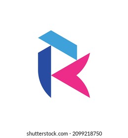 Letter R logo. Icon design. Template elements. Geometric abstract logos 