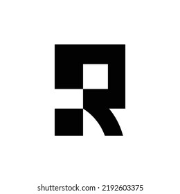 Logo de la letra R o diseño de iconos. elementos de plantilla. logotipos abstractos geométricos