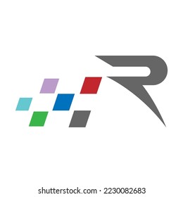 Letter R logo icon design illustration